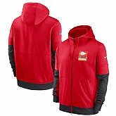 Men's Kansas City Chiefs New 2020 Nike Red Black Fan Gear Mascot Performance Full Zip Hoodie,baseball caps,new era cap wholesale,wholesale hats